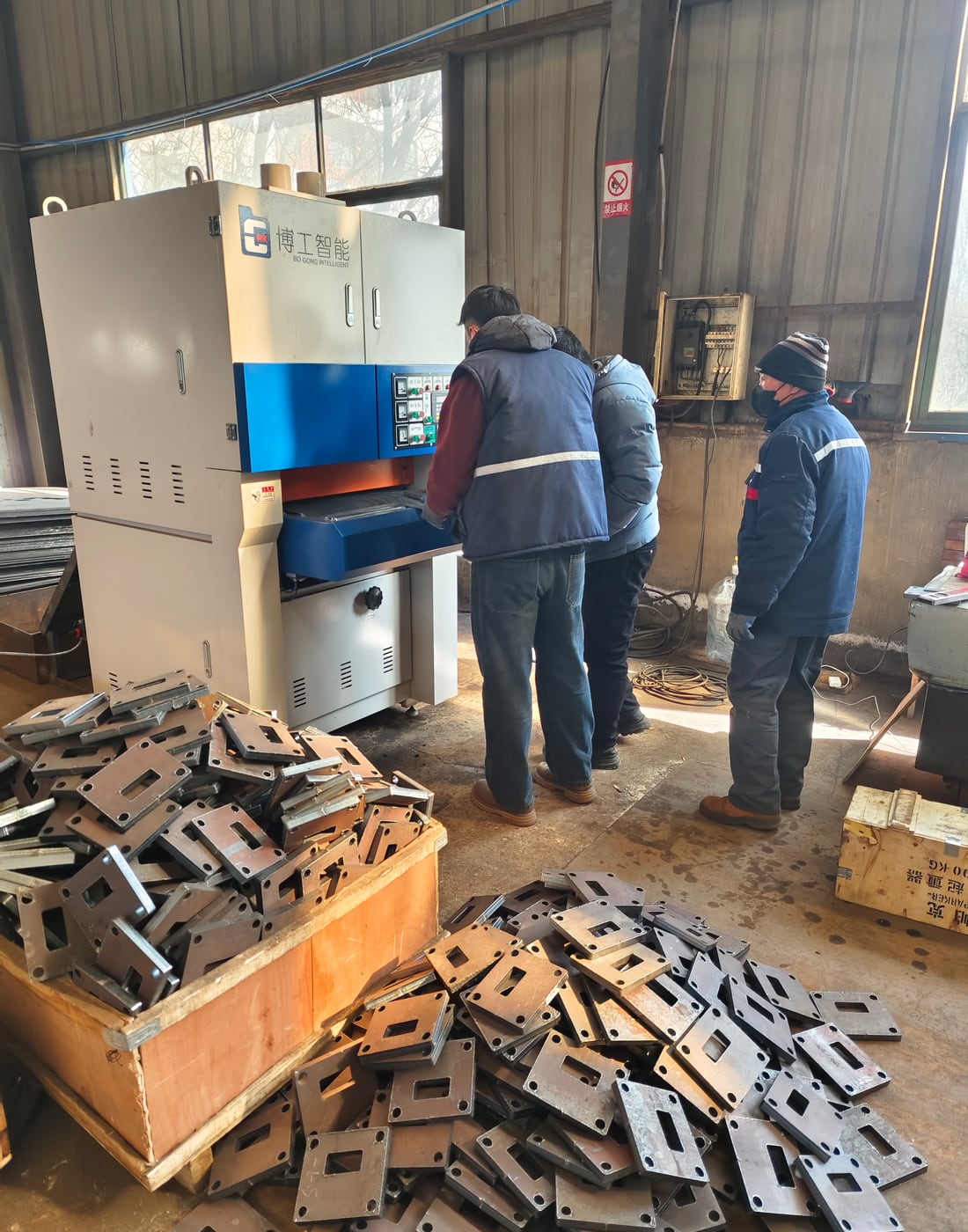 BG-RR-1300 Heavy Duty Sheet Metal Polishing Machine