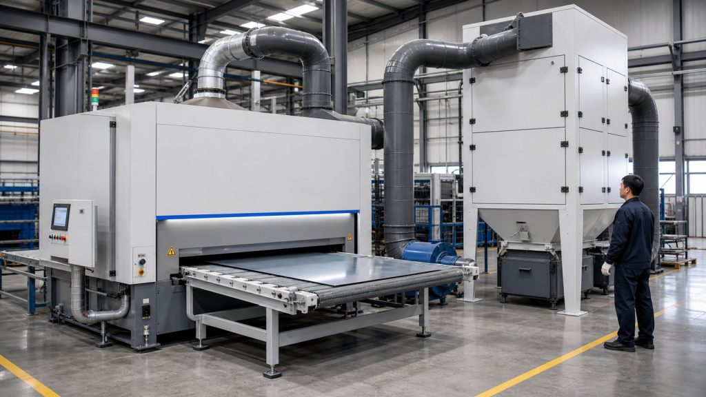 Dust Collection for Dry Metal Sanding and Deburring Lines