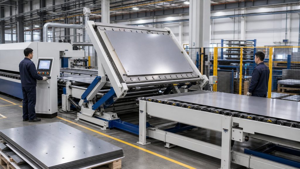 Sheet Metal Tipping Machines for Finishing Lines and Safer Material Handling