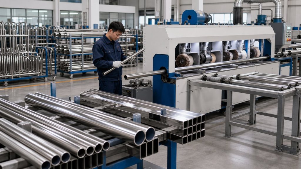 Tube Polishing Machines for Metal Furniture and Handrail Production
