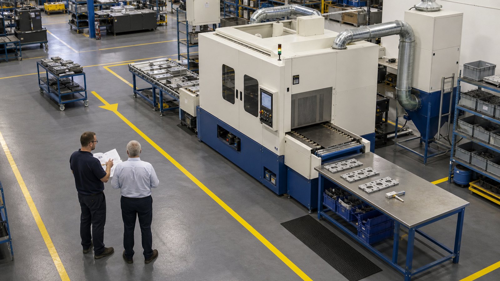 Automatic Deburring Line Layout for Sheet Metal Factories